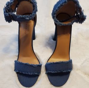 Denim heels